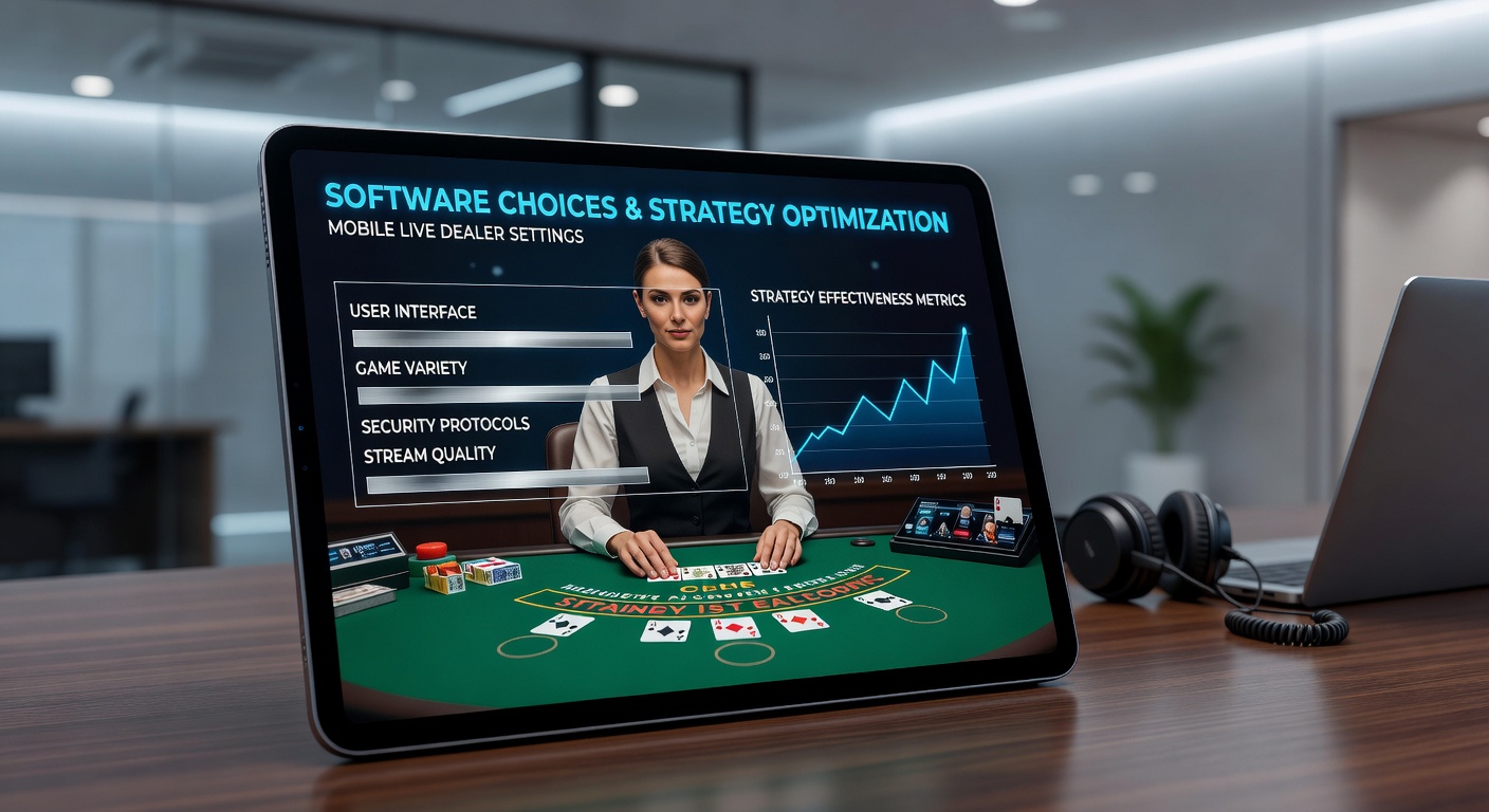 Close-up of mobile live dealer table with flexible payment icons and strategy tracking overlay