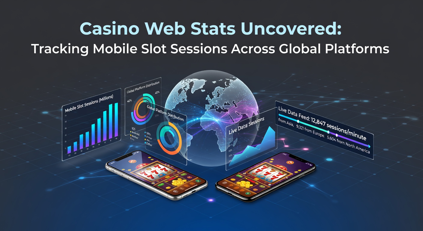 Data visualization showing mobile slot session trends across world map with peaks in Asia and Europe