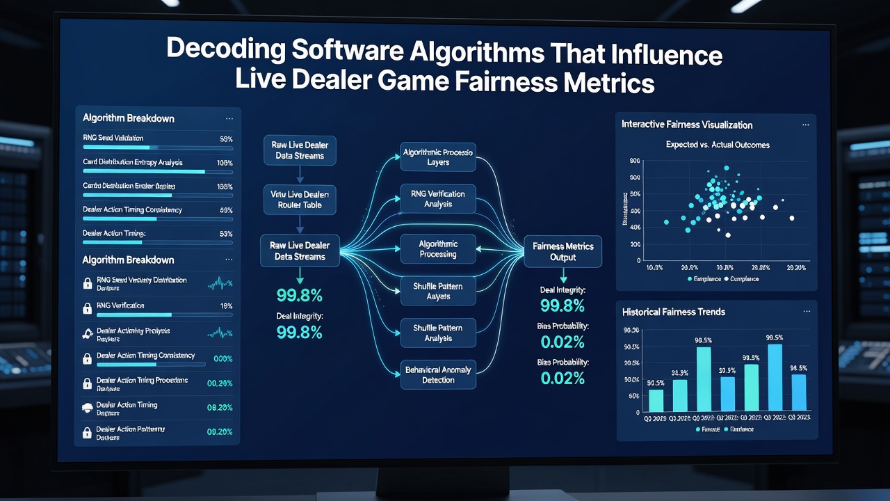 Analytics dashboard showing live dealer fairness metrics with real-time algorithmic outputs