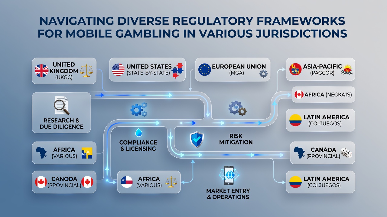 Mobile device displaying gambling app interface with regulatory compliance indicators
