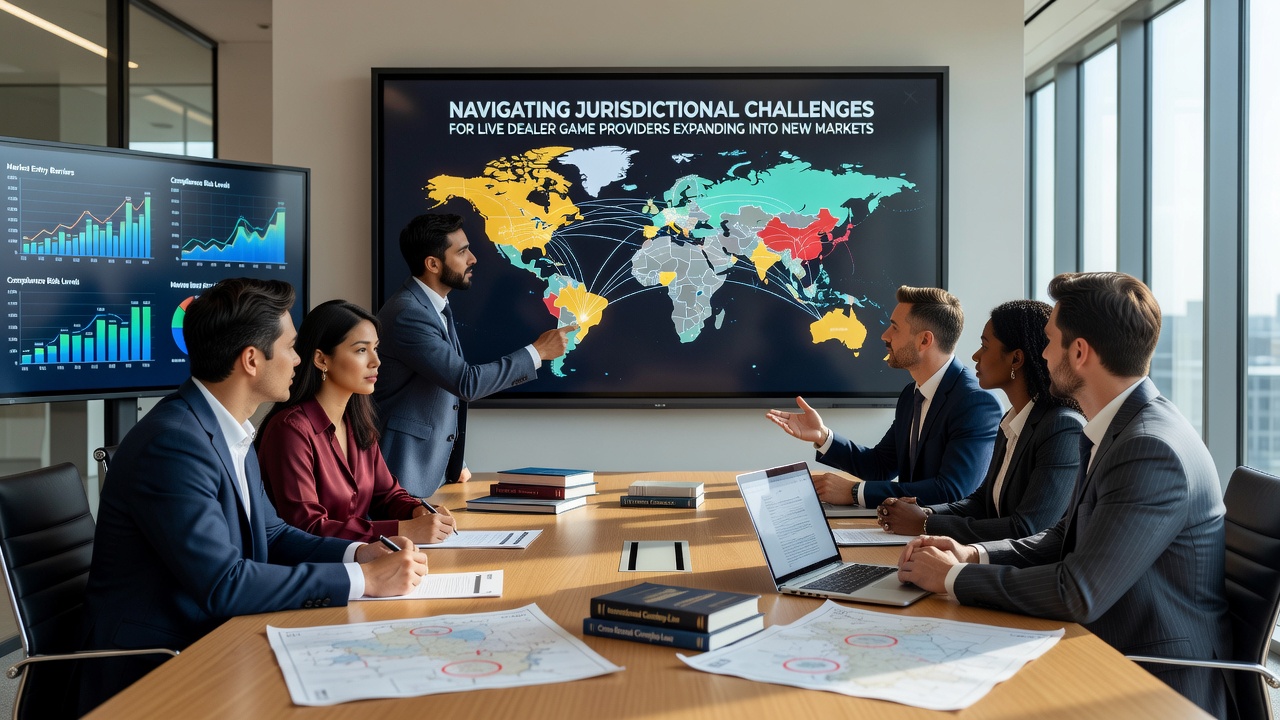 Global map highlighting regulatory zones for live dealer gaming expansion