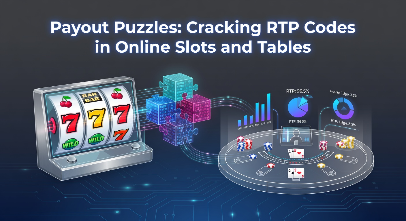 Infographic breaking down RTP calculations for blackjack tables and slot paytables, with charts showing house edges across variants