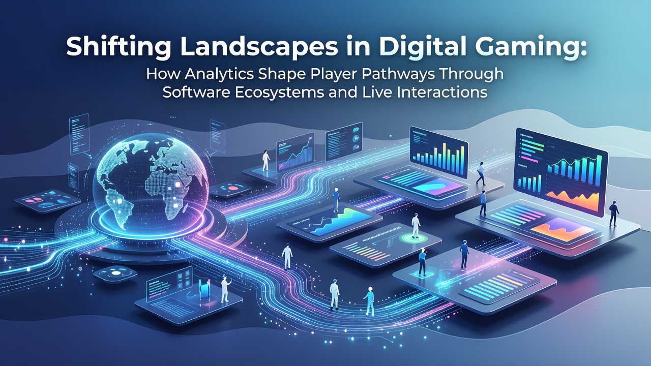 Analytics dashboards displaying player engagement metrics across digital gaming platforms