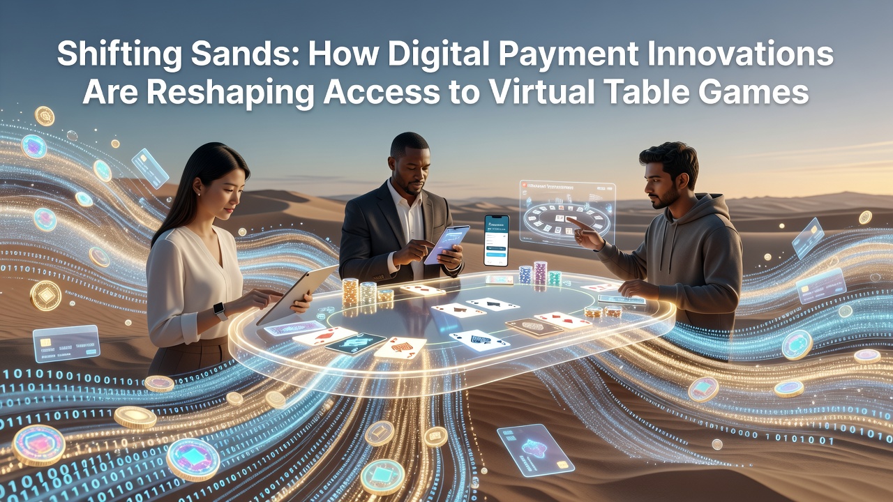 Digital payment systems transforming virtual table game interfaces on multiple devices